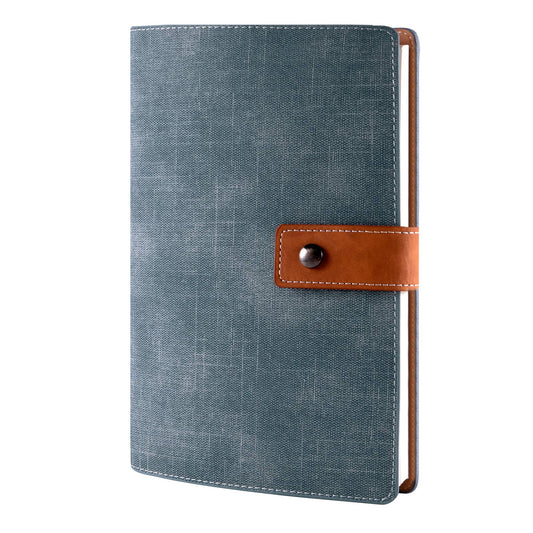 CAGIE A5 Refillable Faux Leather Traveler Notebook Binder Journals 6 Ring Binder Personal Organizer Travel Diary for Women Men Lined Grid Blank Paper with Calendar