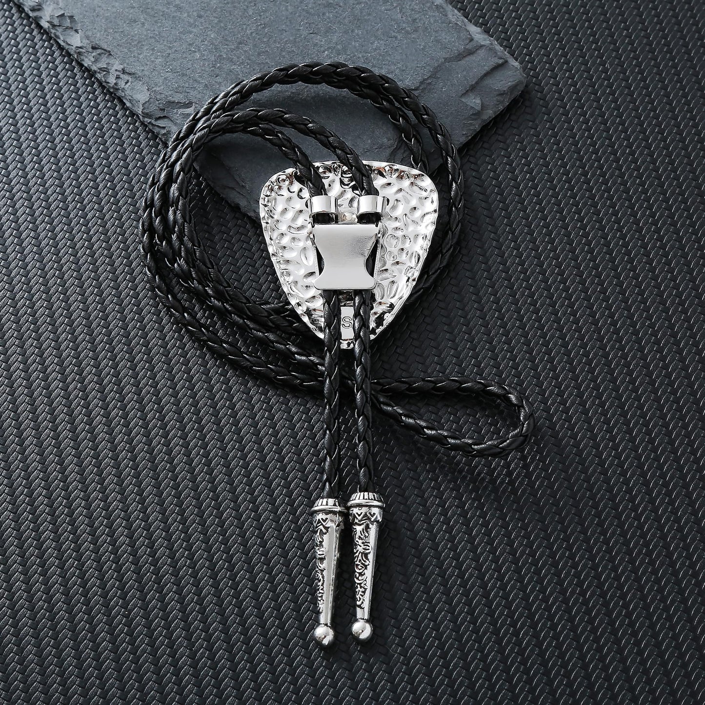 GelConnie Bolo Tie Black Vincent Vega Bolo Tie for Men Women Goth Cowboy String Ties Western Bolero Ties Men