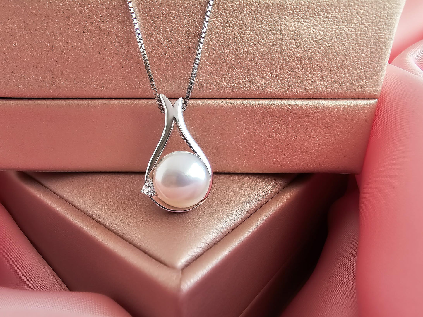 Gifts For Wife Wedding Anniversary - Mothers day gifts -AAA+ Real Pearl Necklaces For Women (18k Gold Platting 925 Sterling Silver) Mothers day necklace ideas Birthday Freshwater Pearl Necklace