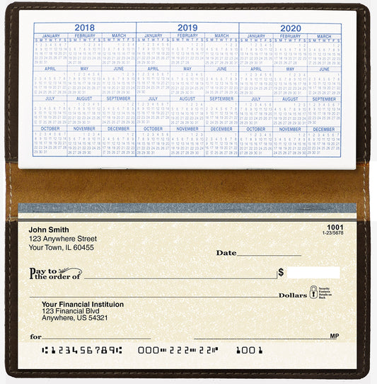 CAROUSELCHECKS Tabby Cat Laser Engraved Leatherette Checkbook Cover