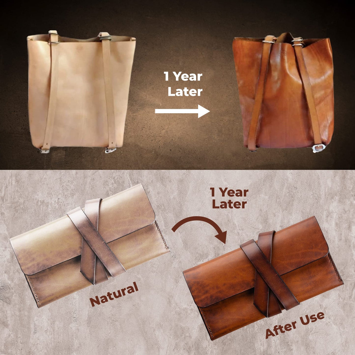 ELW Full Grain Cowhide Leather 4-5 oz [1.6-2mm] Thickness in Pre-Cut Size: 2PC 12"x24", AB Grade Hide Vegetable Tanned Leather Using for Tooling, Carving, Molding, Dyeing Material for Craft, Hobby