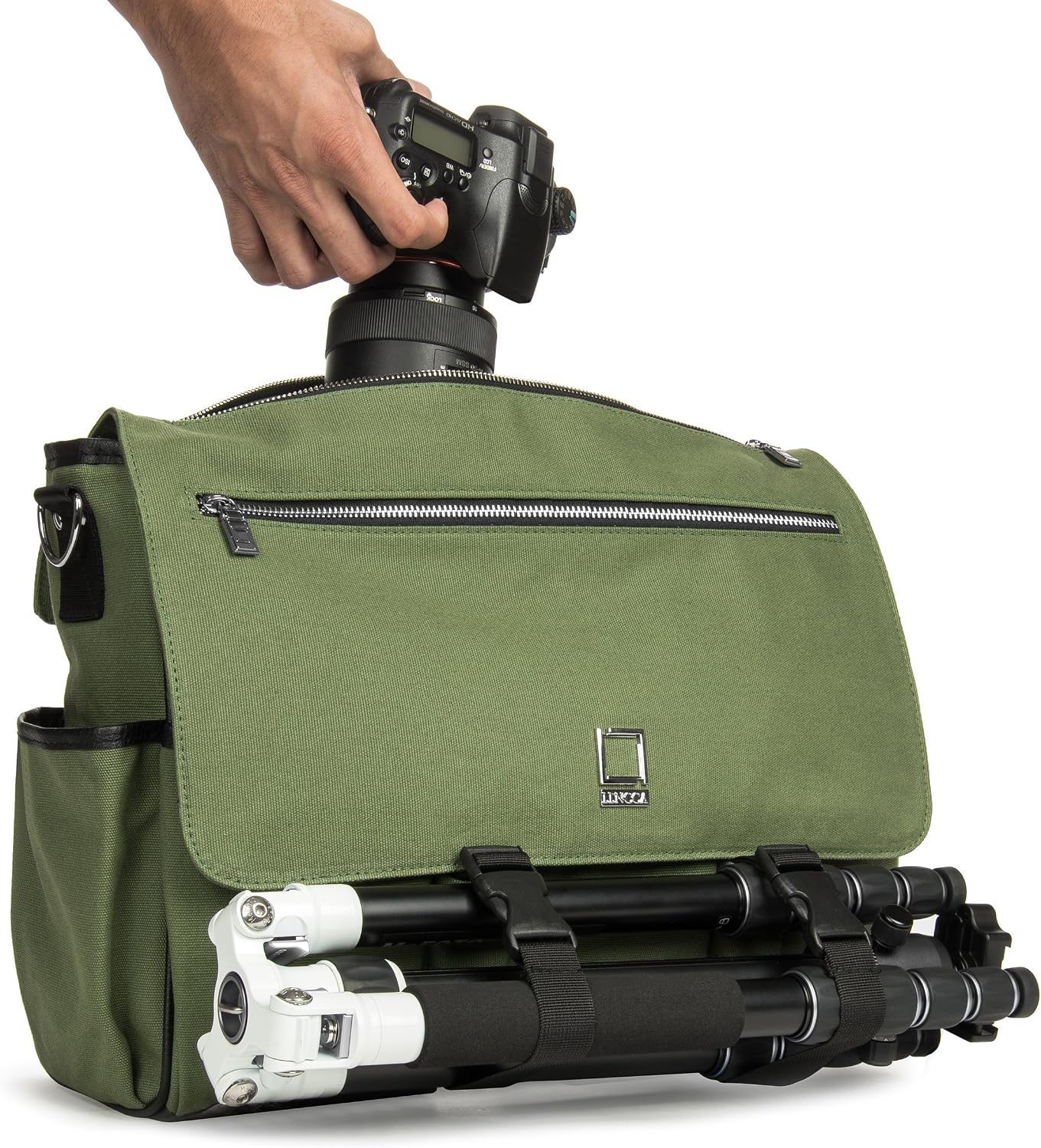 Lencca Waterproof Camera Bag with Laptop Compartment for Canon EOS DSLR and Mirrorless Cameras