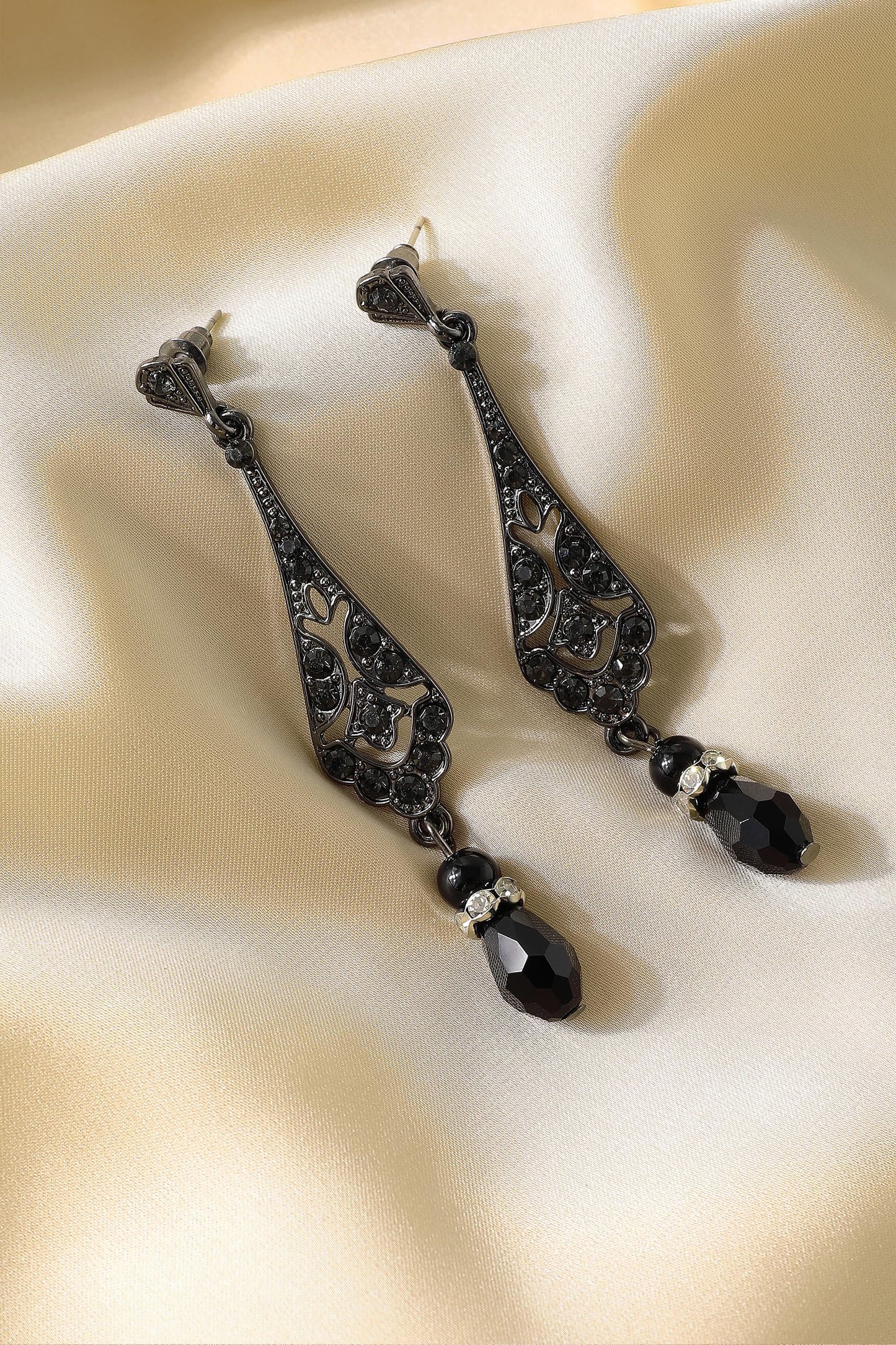 BABEYOND 1920s Vintage Wedding Pearl Dangle Drop Earrings Art Deco Gatsby Earrings