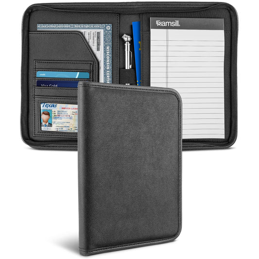 Samsill Car Registration and Insurance Holder, Owner's Manual Glove Box Organizer, 7.25 x 10 inches, Car Document Holder, Black