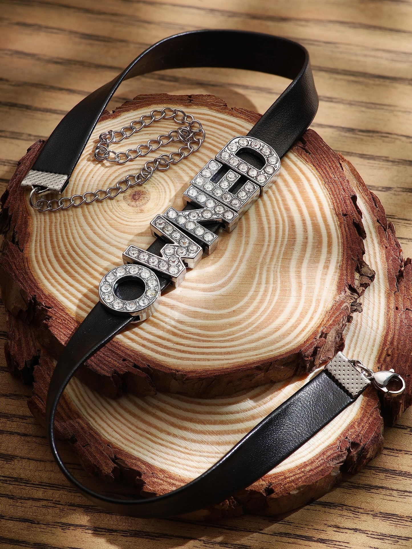 Sacina Gothic Punk Cute Owned Choker, Black Choker, Black PU Leather Chocker Collar, Gothic Goth Necklace, Costume Jewelry, Halloween Christmas Jewelry Gift for Women