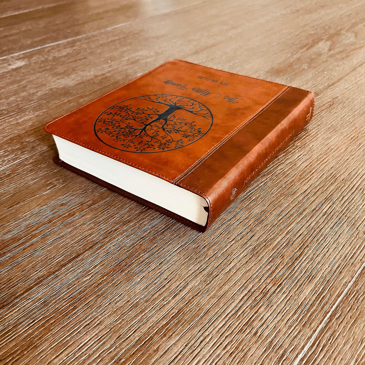 STARKENBURG COMPANY Personalized Family Bible, Custom Engraved ESV Family Journaling Study Bible, For Anniv. & Wedding Gifts